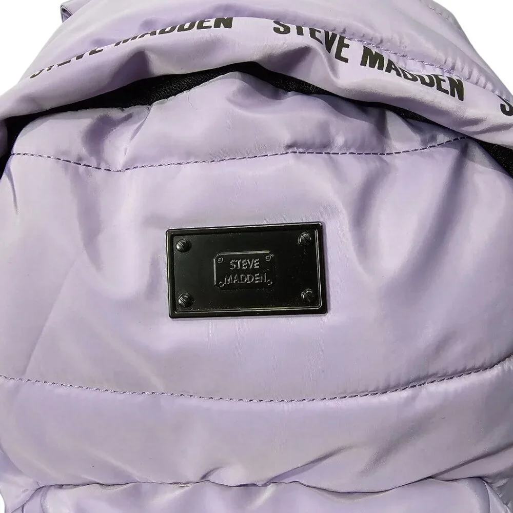 Steve Madden Bariaa Wild Nylon Padded Large Satchel Purple Backpack